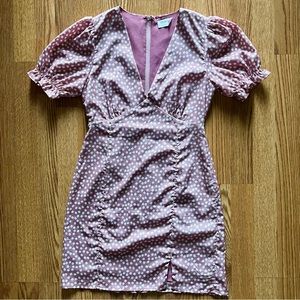 ✨Storia✨ Purple floral puff sleeve mini dress - size small